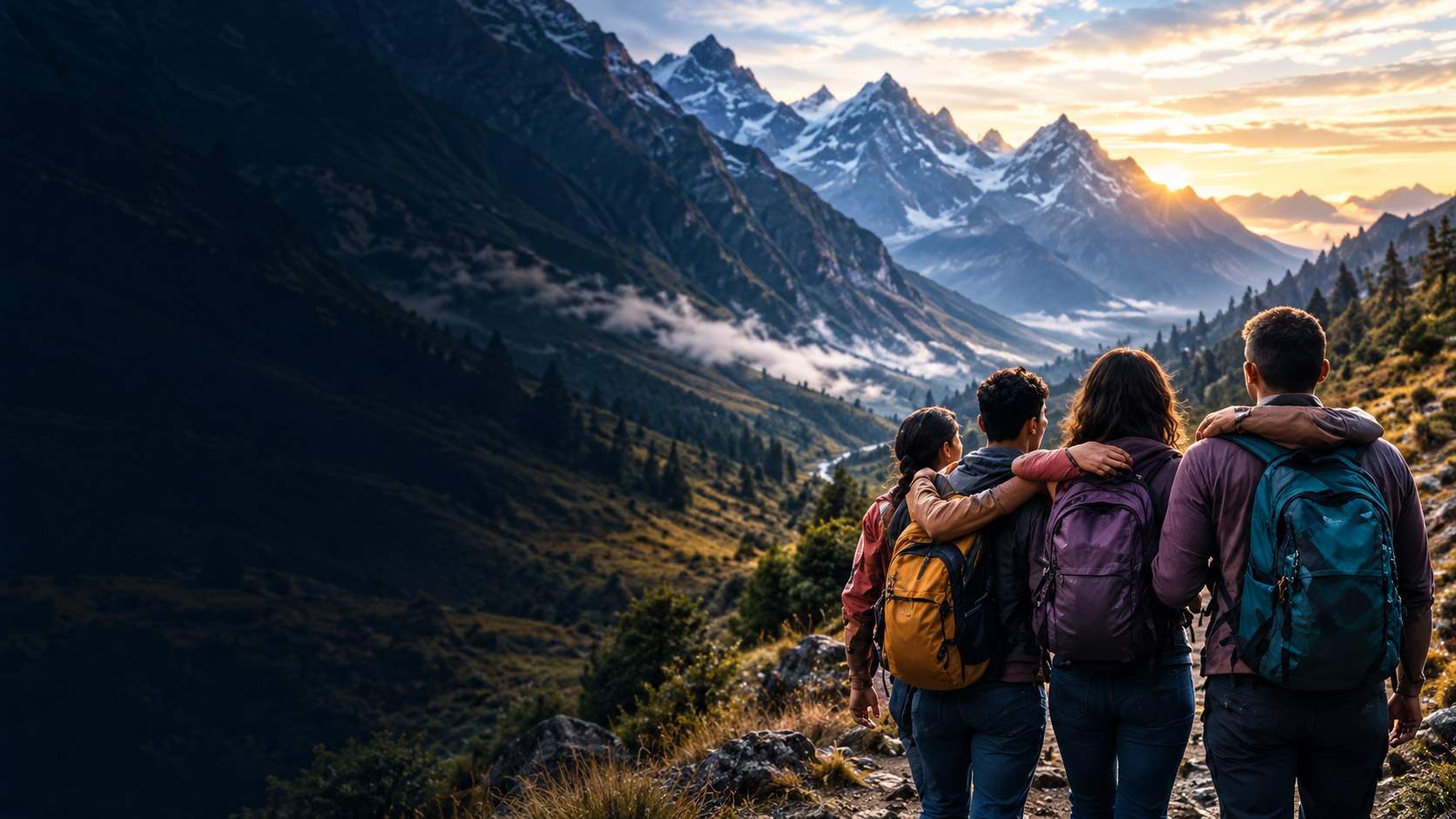 Future founders overlooking the mountains
